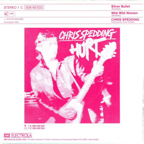 Chris Spedding : Silver Bullet (7", Single)