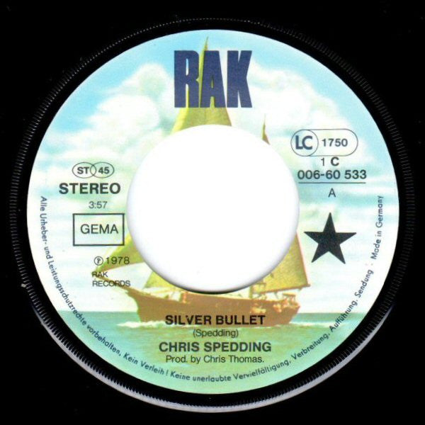 Chris Spedding : Silver Bullet (7", Single)