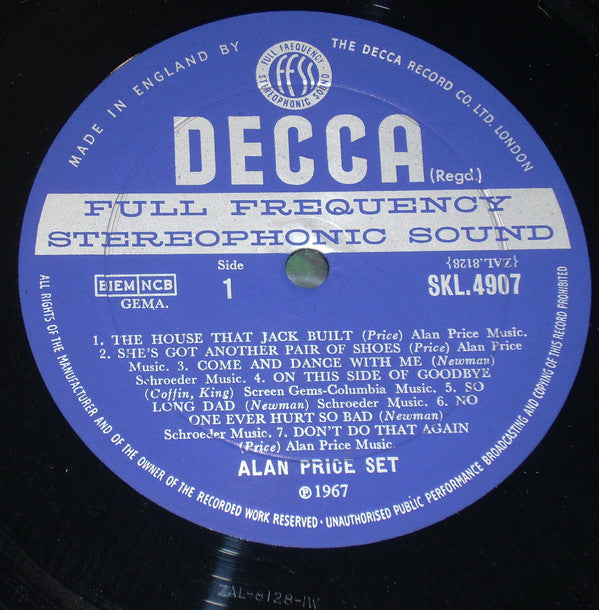 The Alan Price Set : A Price On His Head (LP, Album)