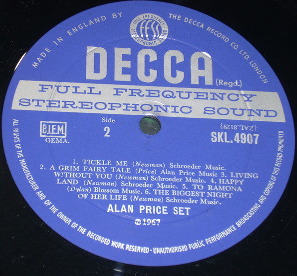 The Alan Price Set : A Price On His Head (LP, Album)