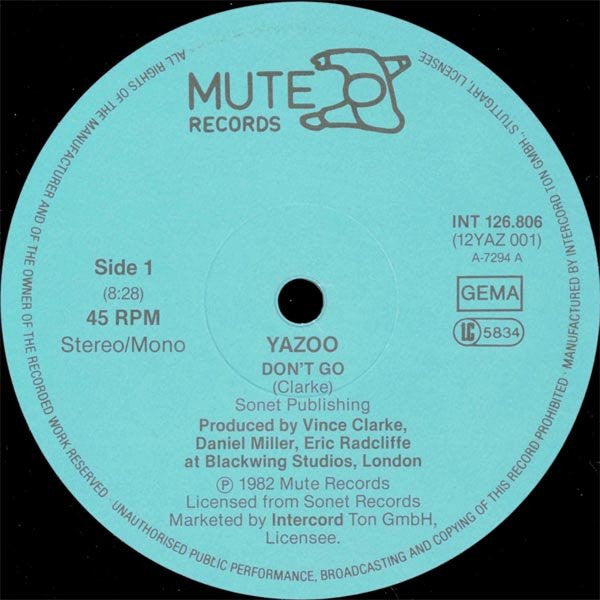 Yazoo : Don't Go • Re-mixes (12", Maxi, P/Mixed)