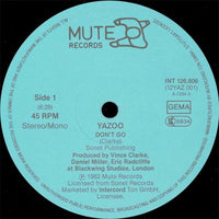 Yazoo : Don't Go • Re-mixes (12", Maxi, P/Mixed)