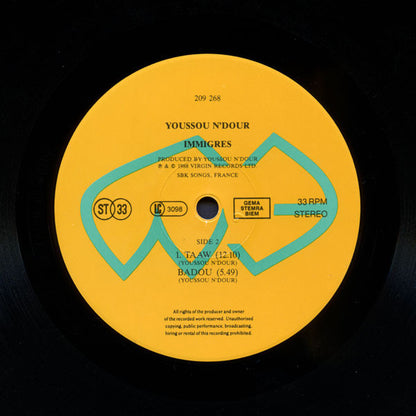 Youssou N'Dour & Le Super Etoile De Dakar : Immigrés (LP, Album)