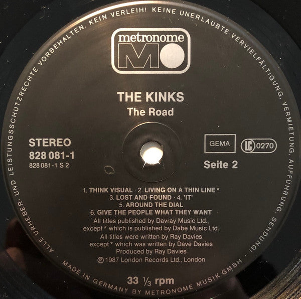 The Kinks : The Road (LP, Album)