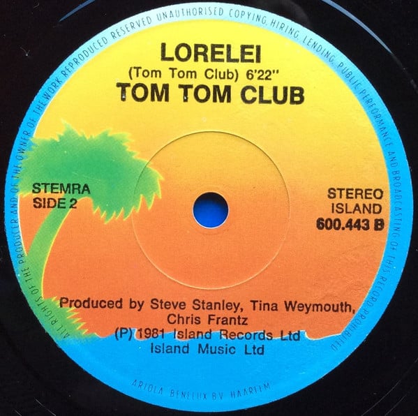 Tom Tom Club : Genius Of Love / Lorelei (12")