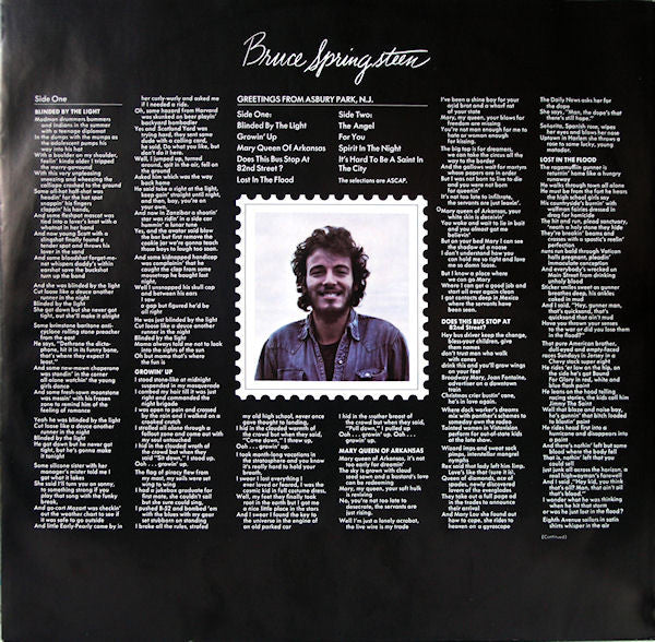 Bruce Springsteen : Greetings From Asbury Park N.J. (LP, Album, RE)