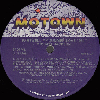Michael Jackson : Farewell My Summer Love 1984 (LP, Album)