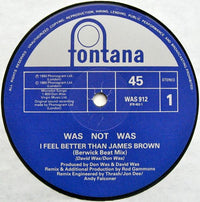 Was (Not Was) : I Feel Better Than James Brown (12", Single)
