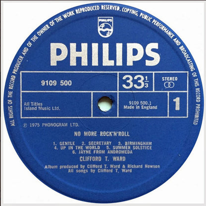 Clifford T. Ward : No More Rock 'N' Roll (LP, Album)
