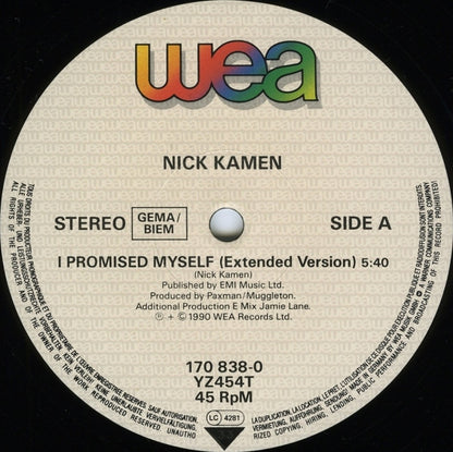 Nick Kamen : I Promised Myself (Independiente Mix) (12", Maxi)