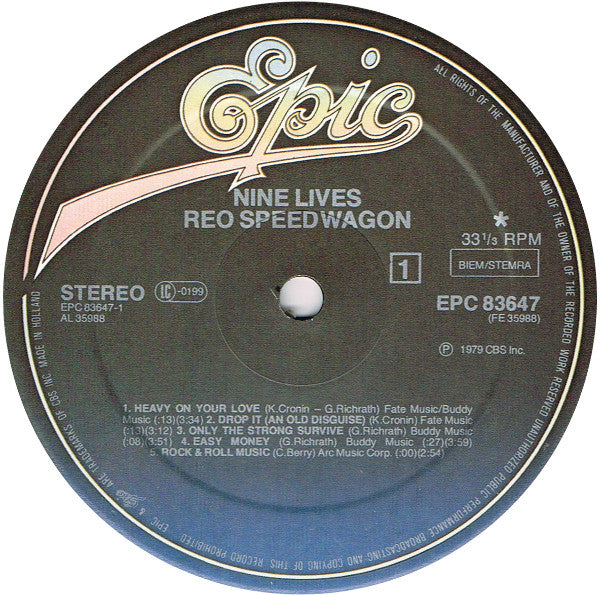 REO Speedwagon : Nine Lives (LP, Album)