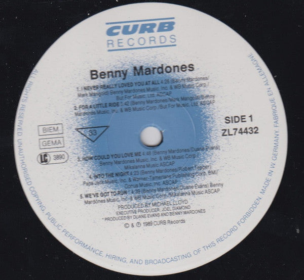 Benny Mardones : Benny Mardones (LP, Album)
