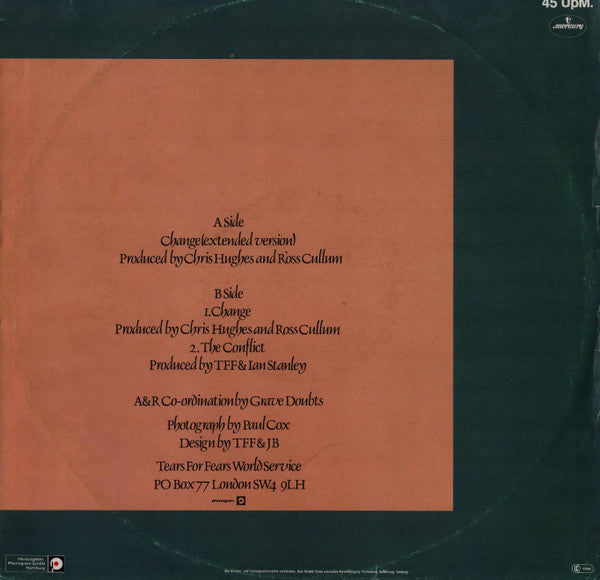 Tears For Fears : Change (12", Maxi)
