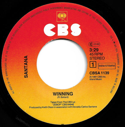 Santana : Winning (7", Single)