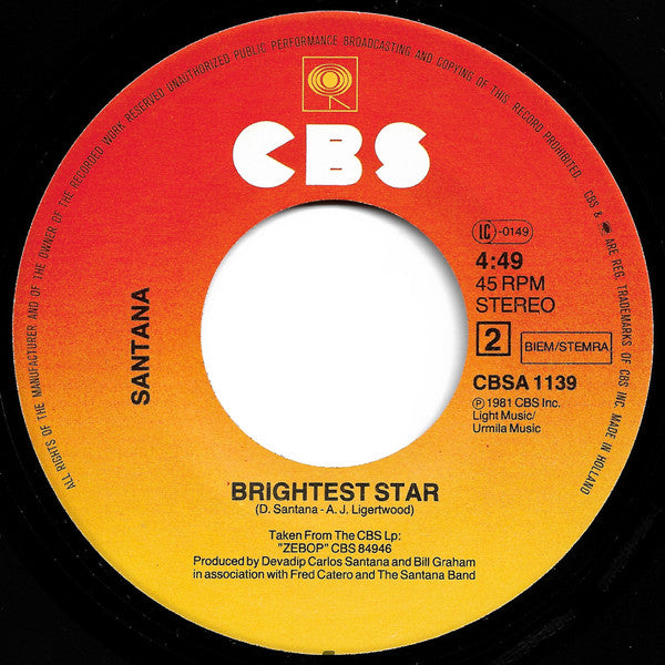 Santana : Winning (7", Single)