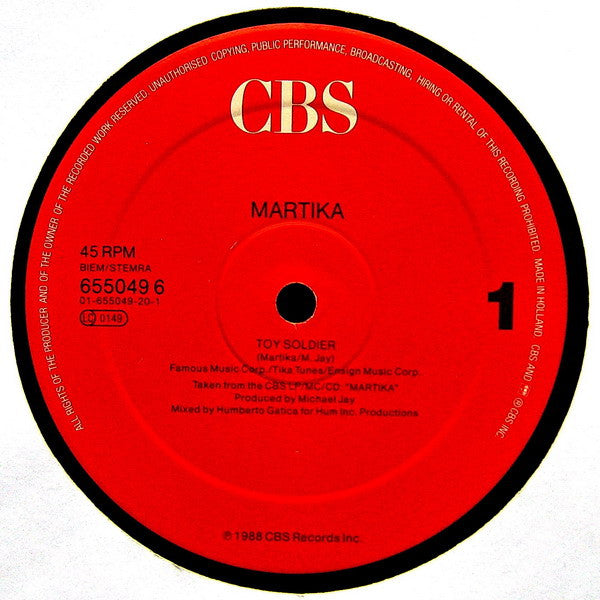 Martika : Toy Soldiers (12", Maxi)