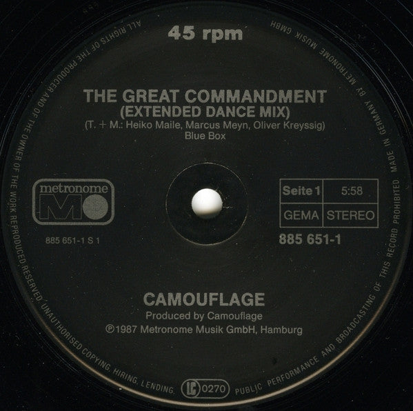 Camouflage : The Great Commandment (12", Maxi)