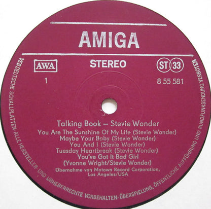 Stevie Wonder : Talking Book (LP, Album, RE)