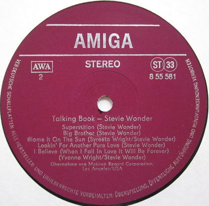 Stevie Wonder : Talking Book (LP, Album, RE)