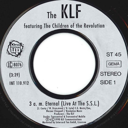 The KLF : 3 A.M. Eternal (Live At The S.S.L.) (7", Single)