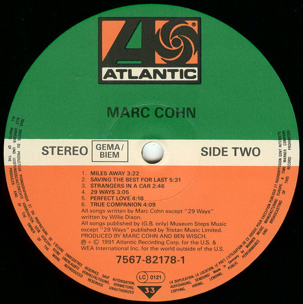 Marc Cohn : Marc Cohn (LP, Album)