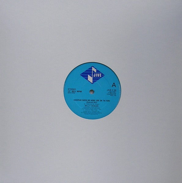 Billy Ocean : European Queen (No More Love On The Run) (12", Blu)