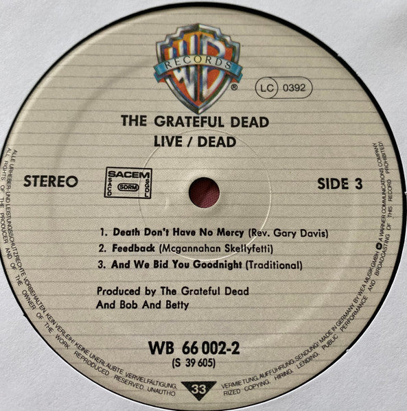 The Grateful Dead : Live/Dead (2xLP, Album, RE)