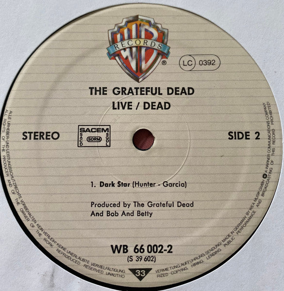 The Grateful Dead : Live/Dead (2xLP, Album, RE)