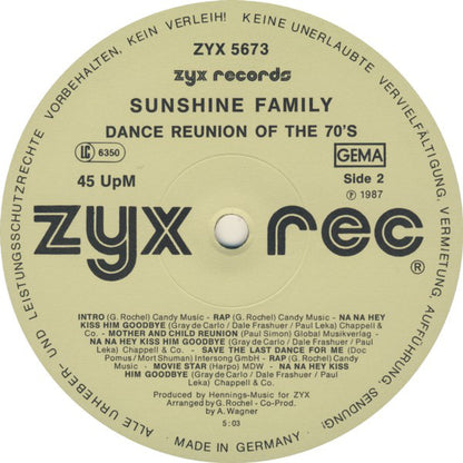 Sunshine Family : Dance Reunion Of The 70's (12", Maxi)