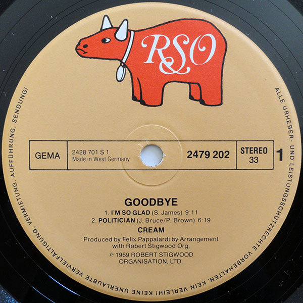 Cream (2) : Goodbye (LP, Album, RE)