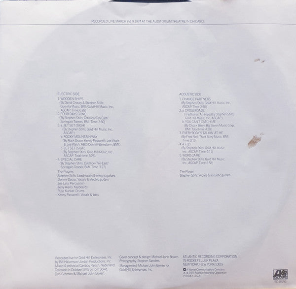 Stephen Stills : Stephen Stills Live (LP, Album)