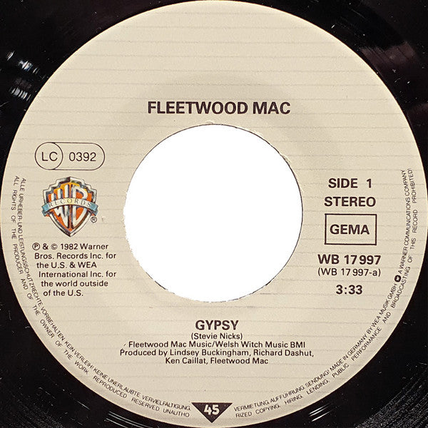 Fleetwood Mac : Gypsy (7", Single)