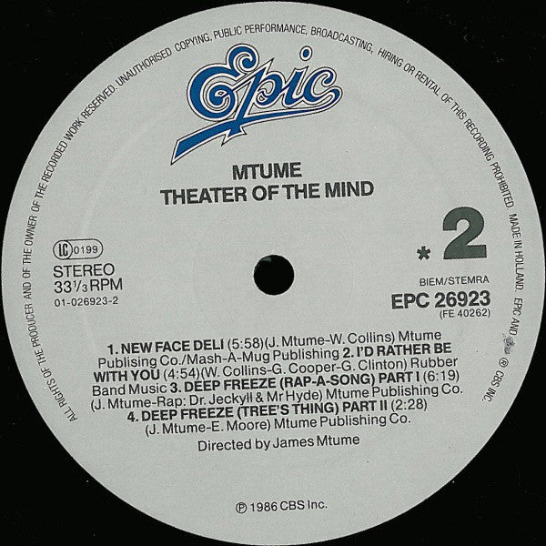 Mtume : Theater Of The Mind (LP, Album)