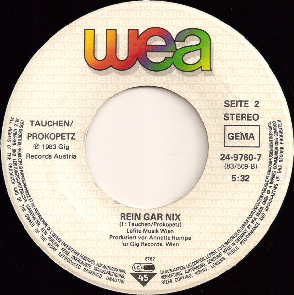 Tauchen - Prokopetz*, DÖF : Codo (... Düse Im Sauseschritt) (7", Single, EMI)