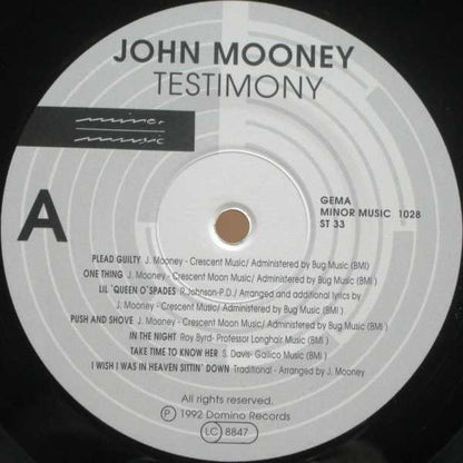 John Mooney : Testimony (LP, Album, Ltd, 180)