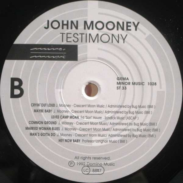 John Mooney : Testimony (LP, Album, Ltd, 180)