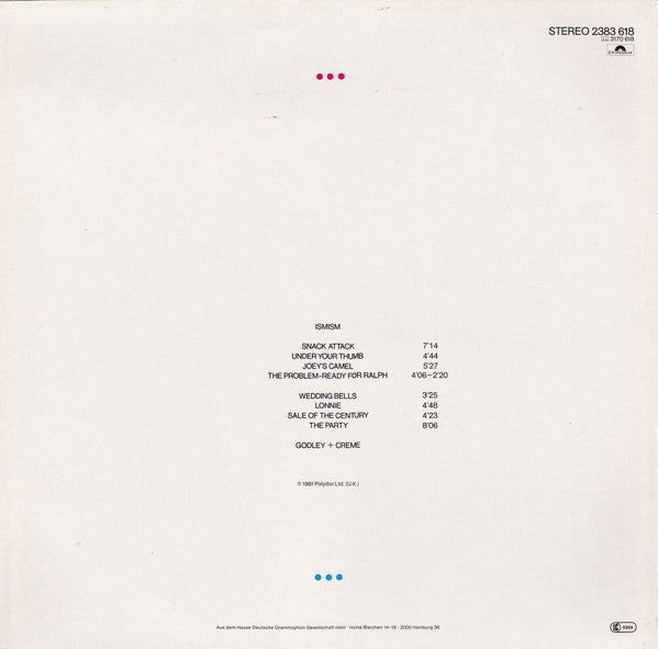 Godley + Creme* : Ismism (LP, Album)