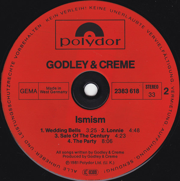Godley + Creme* : Ismism (LP, Album)