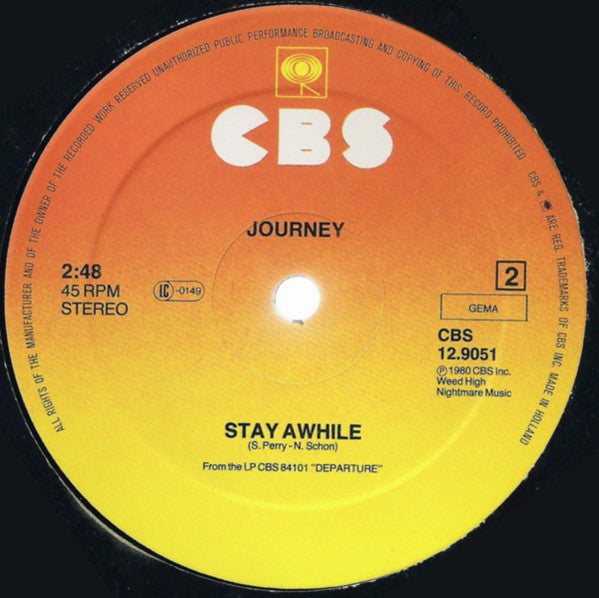 Journey : Wheel In The Sky (12", Maxi, Ltd)