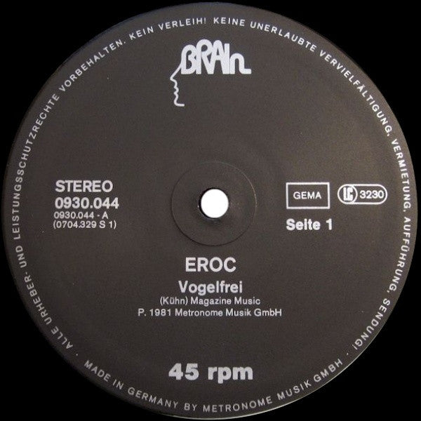 Eroc : Vogelfrei (12", Maxi)