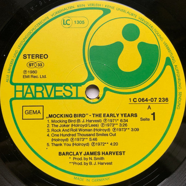 Barclay James Harvest : Mocking Bird - The Early Years (LP, Comp)