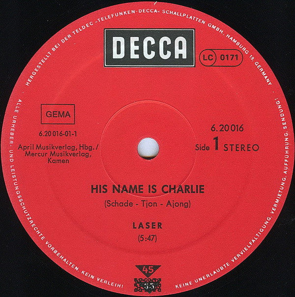 Laser (2) : His Name Is Charly (12")
