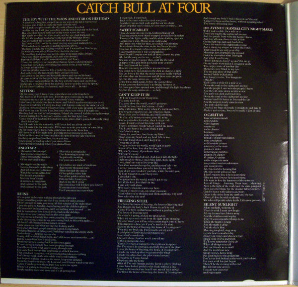 Cat Stevens : Catch Bull At Four (LP, Album, RP, Gat)