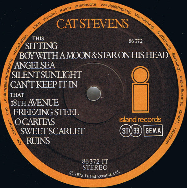Cat Stevens : Catch Bull At Four (LP, Album, RP, Gat)