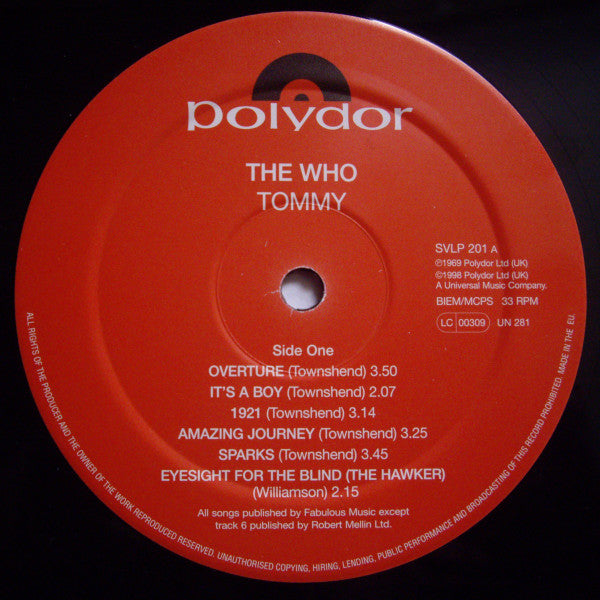 The Who : Tommy (2xLP, Album, Ltd, RE, Gat)