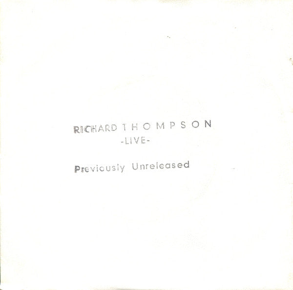 Richard Thompson : Shoot Out The Lights (7", EP, Promo)
