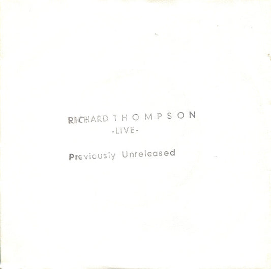 Richard Thompson : Shoot Out The Lights (7", EP, Promo)