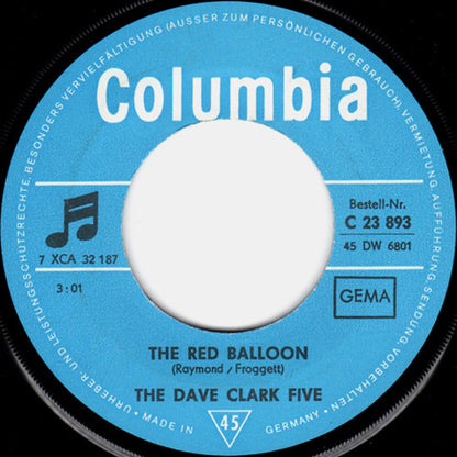 The Dave Clark Five : The Red Balloon / Maze Of Love (7", Single, Mono)