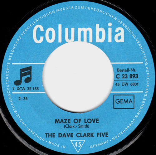 The Dave Clark Five : The Red Balloon / Maze Of Love (7", Single, Mono)