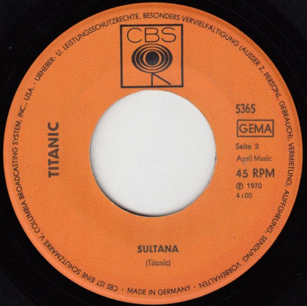 Titanic (3) : Sing Fool Sing (7", Single)